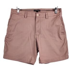 Banana Republic Aiden Short Men 32 Pink Slim Fit Stretch Cotton Chino Preppy